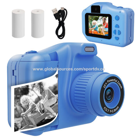 Appareil Photo à Impression Instantanée Pour Enfants, Appareil Photo Pour Enfants 3,0" Pour 6-12 Ans, Appareil Photo Numérique 32MP HD 1080P Avec 3 Rouleaux De Papier D'imprimante
