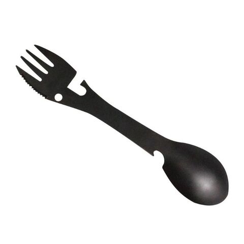 Juego de cubiertos multifunción 5 en 1 de acero inoxidable para picnic al aire libre con tenedor, cuchara y herramienta EDC for sale at factory direct price