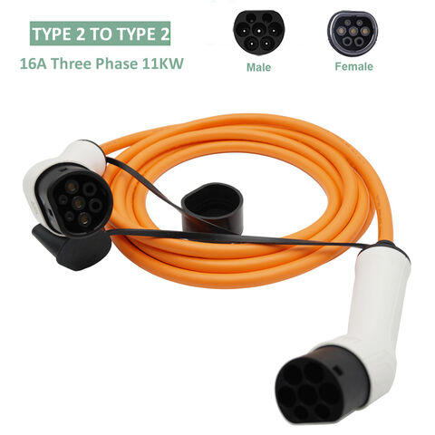 type 2 to type 2 charging cable 16a Three Phase Ev Charging Cables