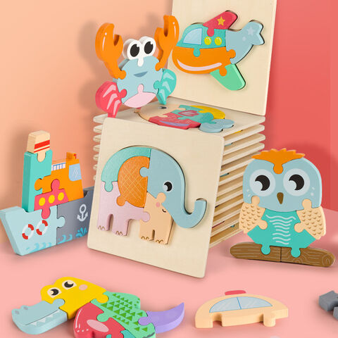Buy Wholesale China Wooden Animal Puzzles For 1 2 3 Years Old Boys ...