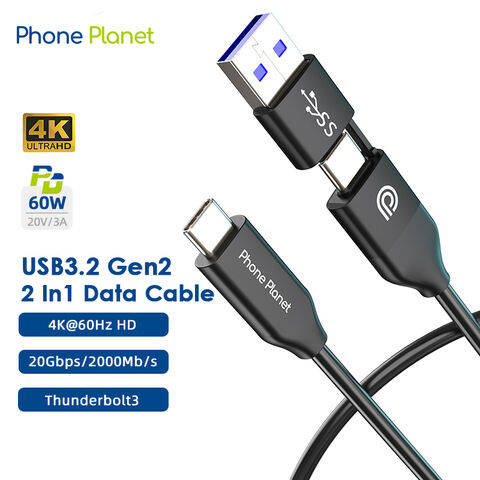 INIU Cable USB C, [2m+2m]100W 5A PD QC4 Câble usb c vers usb c