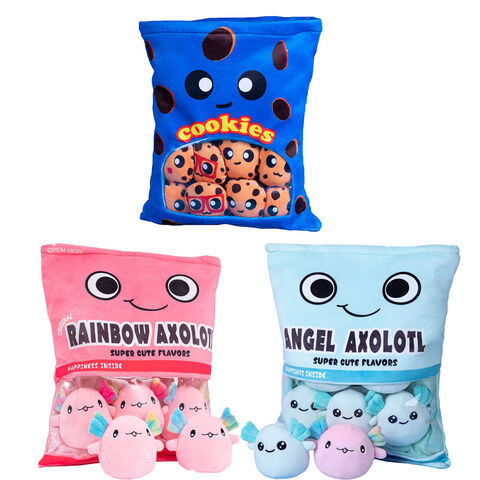 Plushies Doll A Bag Of Axolotl Plush Toy Stuffed Soft Snack Pillow