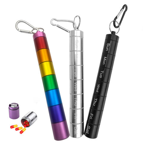 Hochwertiger 185*25mm Wochen-Pillen-Organizer für Reisen, 7-Tage-Pillendose mit einzigartigem offenem Design und großen Fächern - Ideal für Großhändler