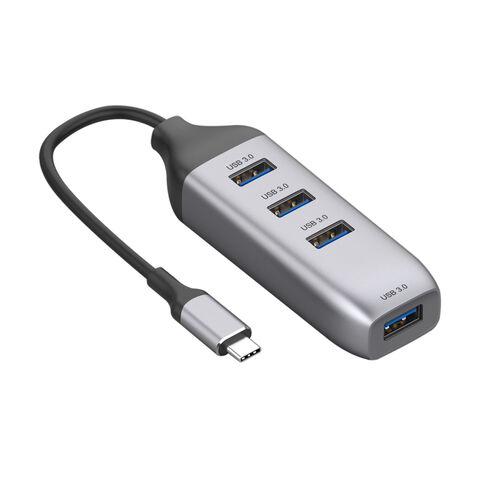 Adaptador USB-C a USB 3.0 de 4 puertos para portátiles/MacBook/tabletas y otros dispositivos tipo C - Concentrador USB C de alta velocidad