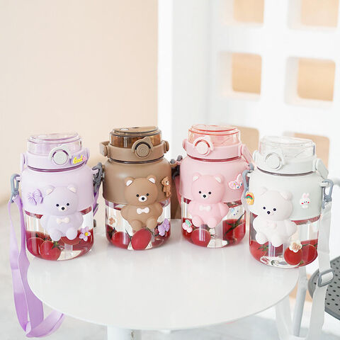 Split Cup Water Bottle With Straw & Adjustable Strap - 530ml Or 780ml, Leakproof Design For School, Travel