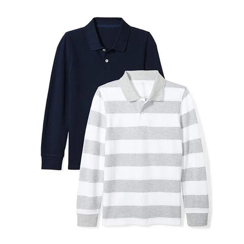 White long sleeve school polo outlet shirts