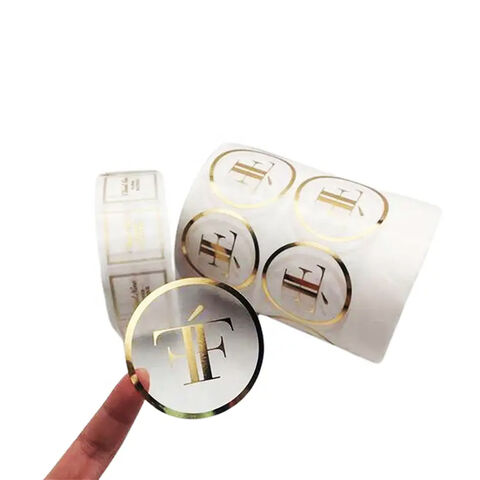 Buy Wholesale China Customized Packaging Label Transparent Gold Foil Sticker  Label Self Adhesive Waterproof Sticker & Packaging Labels at USD 0.01