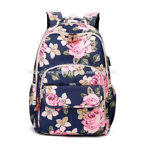 Mochila Escolar Floral para Niñas for sale at factory direct price