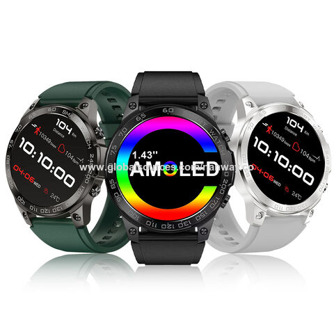 Reloj smartwatch con correa de nylon y correa de silicona negra T-Band