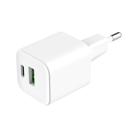 Chargeur Universel Super Rapide GaN 30W pour Téléphone Portable, Double Port USB-A Type-C PD PPS QC3.0, Usine OEM pour MacBook Air/iPhone/iPad/Samsung