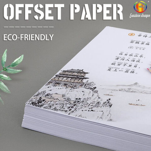 Papel offset de 150g de libro de extracto blanco