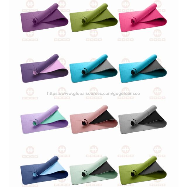 Langlebige TPE-Yogamatte, Großformat, Günstiger Preis mit garantierter Qualität. Rutschfest, Weich, Umweltfreundlich und Geruchlos, Logo Anpassbar. for sale at factory direct price