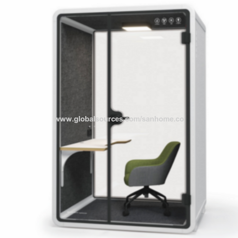 Cabine acústica individual SH-MF4 barata: espaço de trabalho de escritório privado e à prova de som para reuniões, ideal para exterior.