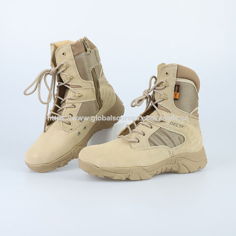 OEM Botas tácticas para hombre de 8 pulgadas, botas de combate ligeras, botas militares de cuero de gamuza duraderas, botas de desierto