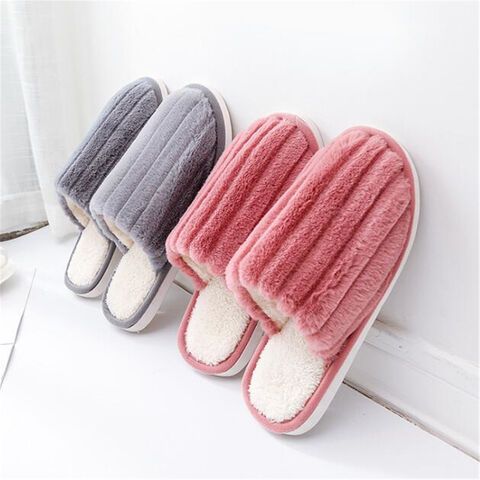 New Home Indoor Lovely Plush Cotton Slippers Lovers Non-slip Warm Slippers  - - Buy China Wholesale Animal Prints Slippers $1.33