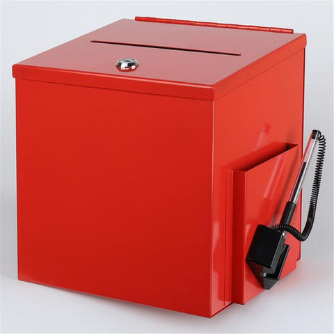 COOPHYA Wall-Mounted Ballot Box With Lock – Weatherproof Suggestion Box, 13.6 X 10.4 X 3.9 Inches – Secure Mailbox For Indoor/Outdoor Use