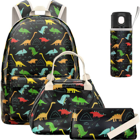 School Bag Set, Dinosaurs Backpack, Lunch Bag, Pencil Case Set For