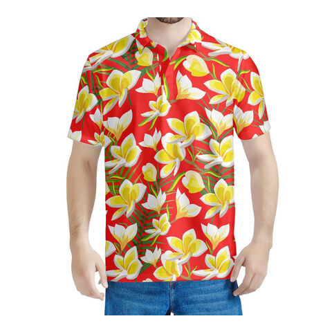 Wholesales Hawaiian Styles Customized Logo Floral Full Sublimation Printing Self collar Button Up Men Polo Shirts Buy China Wholesale Floral Sublimation Polo Shirts 3.92 Globalsources