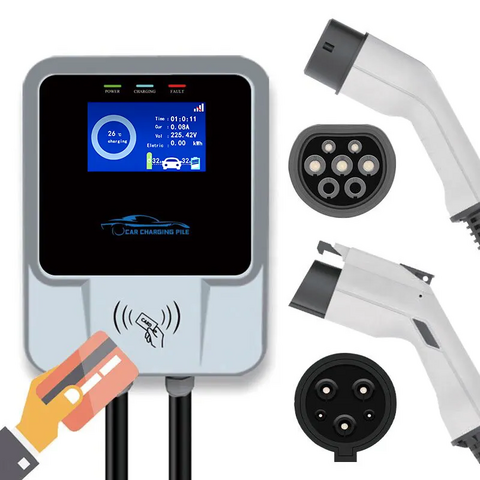 Single Phase Wallbox Type 2 32a Ev Car Charger Ev Charger Station ...