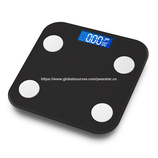 Báscula Bluetooth con App para Datos Corporales. Medición Precisa a 2 Decimales (lb/kg). Alimentada por 2 Pilas AAA. for sale at factory direct price