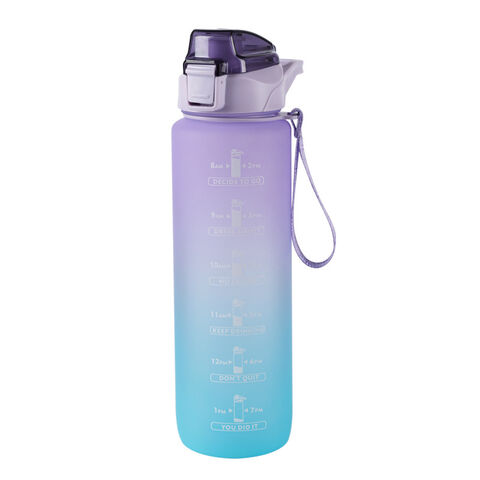 Buy Wholesale China 1000ml 1l Motivational Water Bottle Plastic With 