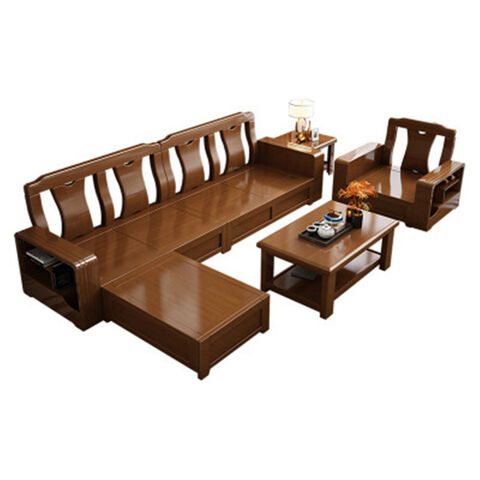 Buy Wholesale China Wooden Arm Sofas Furniture Combination Solid Wood