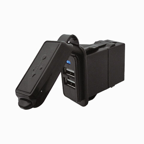 شاحن USB/ا مزدوج مقاوم للماء مع LED 12VDC/24VDC، متوافق لتوجيه RoHS