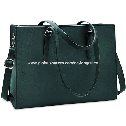 Bolsa Feminina Para Laptop 15,6 Polegadas - Couro Sintético Impermeável - Conjunto 2 Peças YTL