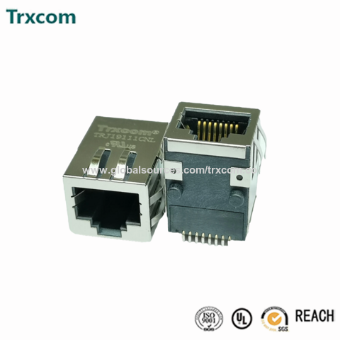 Connecteur RJ45 femelle avec LED PCB TEST - Ethernet Female connector + PCB