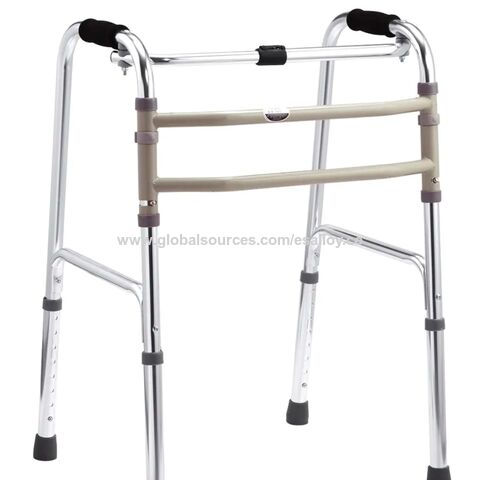 Adjustable Foldable Movable Iron Pipe Walker for Disabled and The