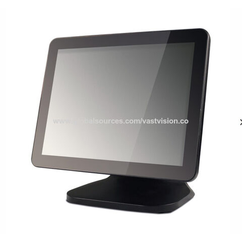 شاشة لمس POS مقاس 15 بوصة مع قاعدة معدنية متينة، توصيل HDMI و D-SUB، شاشة سعوية متعددة اللمس بعشر نقاط for sale at factory direct price