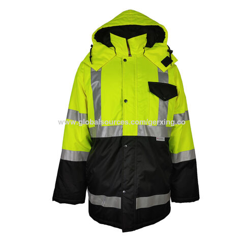 Parka de seguridad reflectante de alta visibilidad con cintas reflectantes, ODM/OEM for sale at factory direct price