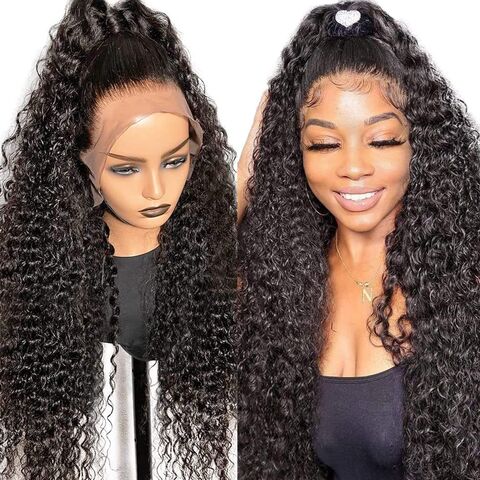 Perruque Femme Naturelle Perruque Bresilienne Cheveux Humain 13x4 HD Lace  Front Wigs Human Hair Afro Kinky Curly Lace Wigs fo