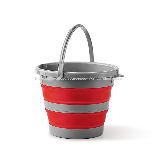 Großhandel Plastikeimer Faltbarer Eimer mit Griff Tragbarer Silikon Faltbarer Waschwassereimer for sale at factory direct price