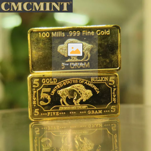 Personalized gold bar, 999 gold