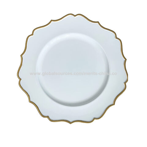 Buy Wholesale China Charger Plates Gold Trim Classic Plate