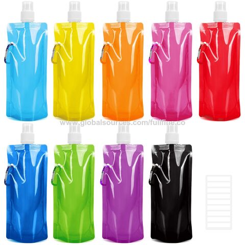 Botellas de agua plegables, 6 unidades, 700 ml, reutilizables con