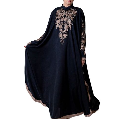 chinese dress ladies Loose Batwing Long Sleeve Abaya Dress for Arab Dubai Turkey Middle