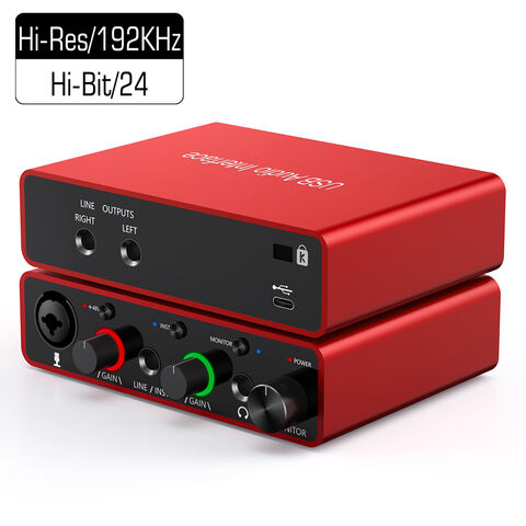 USB Audio interface for Recording Music, XLR with 48V Phantom