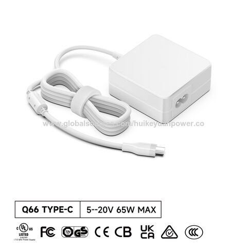 Adaptador de CA USB Tipo C PD de 65 W, fuente de alimentación USB-C PD para audio, cámara, Macbook, HP, Dell, cargador de portátil for sale at factory direct price