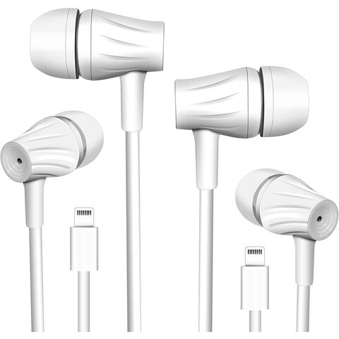 Paquete de 2 auriculares Apple con conector Lightning (micrófono integrado  y control de volumen) auriculares estéreo intrauditivos compatibles con