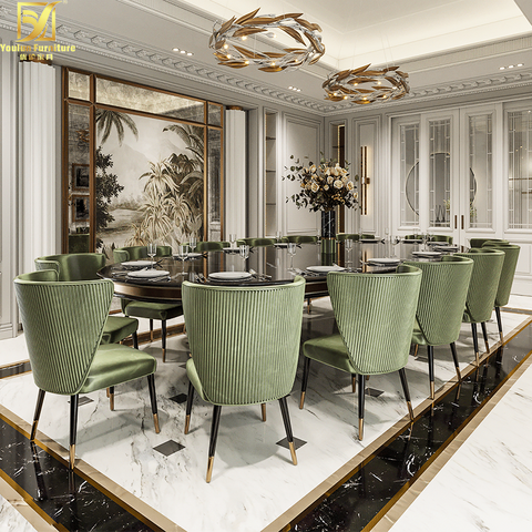 Dinning Room Furniture Italian Luxury Modern Metal Frame Marble