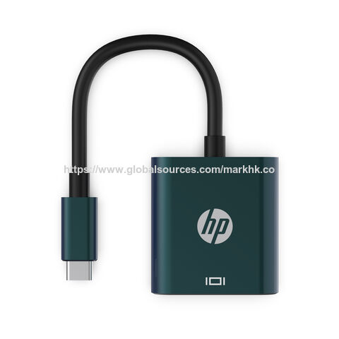 محول لاب توب HP من USB-C إلى HDMI، محور من الألومنيوم للمكتب والعمل من المنزل