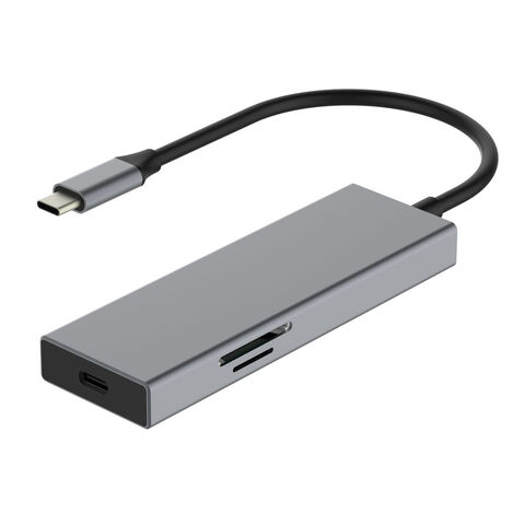  Adaptador multipuerto USB C Hub Ethernet, estación de  acoplamiento USB C 8 en 1 4K HDMI, 100 W PD, 3 USB 3.0, 1 Gbps LAN USB C  Dongle, lector SD/TF USB