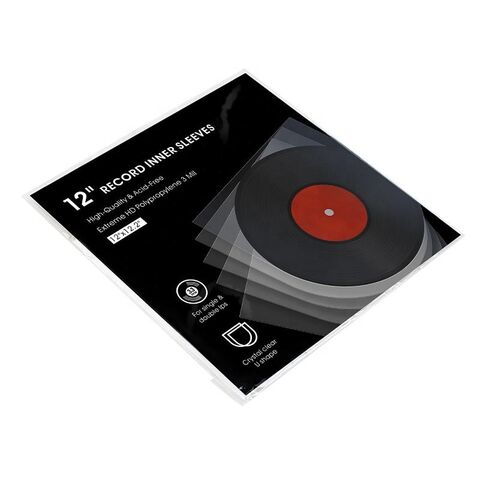 CD/DVD Inner Sleeves, Vinyl Record Sleeves Plastic Transparent For 5 Inch  DVD For 5 Inch CD