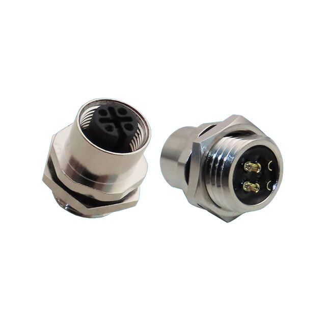 M12 4-polige Buchse, Lötanschluss, wasserdichter Stecker mit 125V Betriebsspannung
