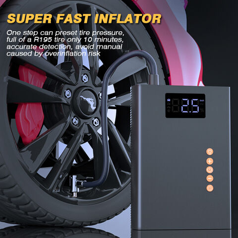 Gonfleur de pneu sans fil Voiture Compresseur D'air Électrique Pompe pour  Moto Vélo Voiture Bateau Automatique Air - Équipement auto