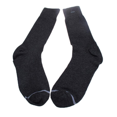 Calcetines para hombres en Lana Merino Negro delgado