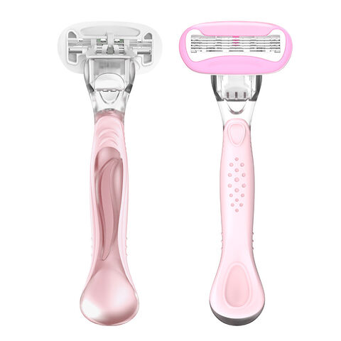 Kit de Afeitado para Mujer – Maquinilla de Afeitar Femenina + 4 Recambios de 5 Hojas + Soporte Magnético – DreamPop