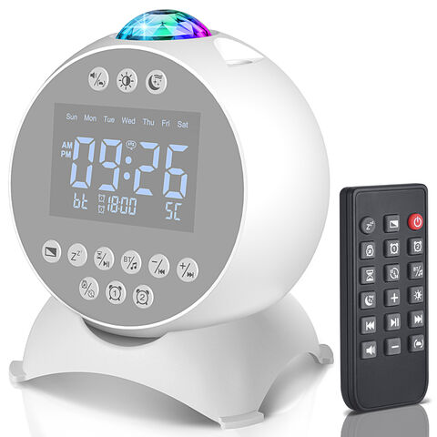 Reloj despertador digital inteligente con altavoz a prueba de agua  Bluetooth FM Radio Reloj espejo inalámbrico LED reloj de noche para  dormitorio